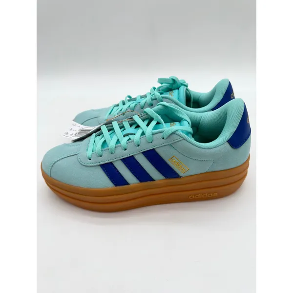 Adidas VL Court 3.0 Bold Platform Aqua Blue Suede Skate Trainer Low Sneakers 7.5 - Image 4