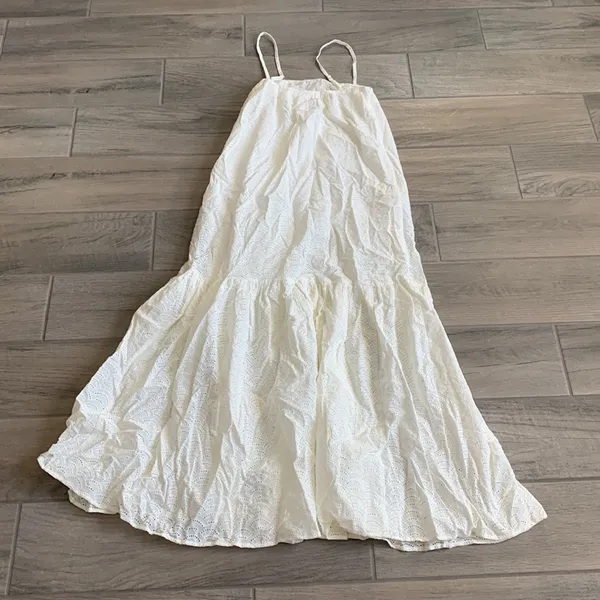 Peony memories tiered midi dress in seashell - Image 7