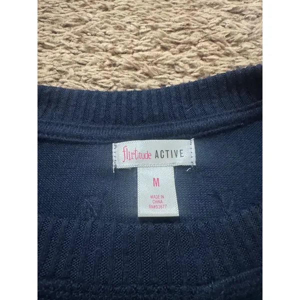 Cropped Sweatshirt‎ Women's Medium Navy - Image 3