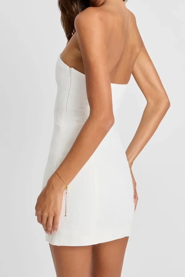 NWT Sasha Therese Fleur Mini Dress White Size XS - Image 3