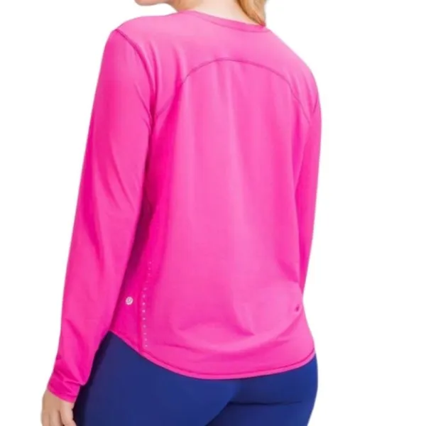Lululemon High-Neck Running and Training Long Sleeve Shirt Sonic Pink Size 4 - Image 2