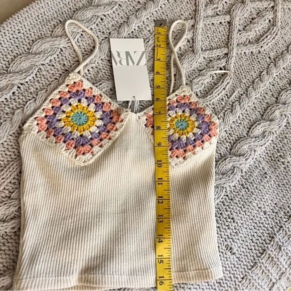 ZARA Crochet Crop Tank Top XS-S NWT‎ - Image 10