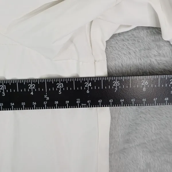 Tommy Hilfiger‎ Windbreaker Jacket Womens Large Long White Spellout - Image 7