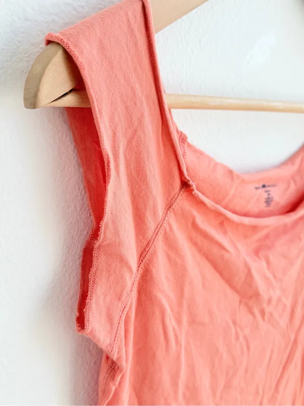 Brandy melville coral off the shoulder scoop tee - Image 4