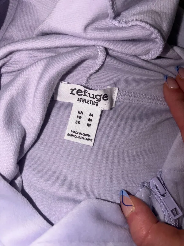 Refuge cropped zip up velvet - Image 2