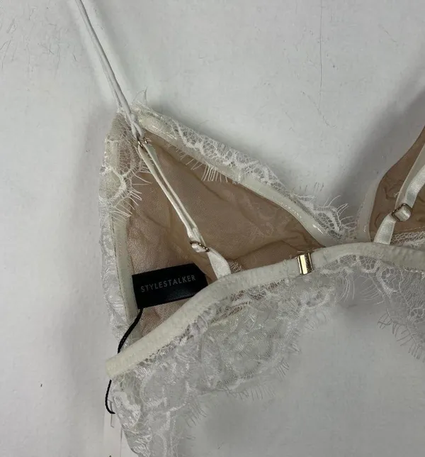 NWT STYLESTALKER Mellina Bra Lace White Size Medium M NEW - Image 8