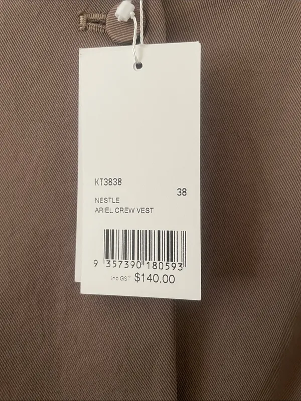 KOOKAI Ariel Crew Vest in Nestle Size 6 New With New With Tags Tic Tok Favorite - Image 7