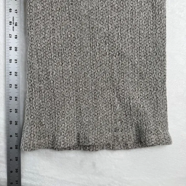 Zara‎ Womens Large Gray Textured Knit Wide Leg Drawstring Lounge Pants High Rise - Image 5