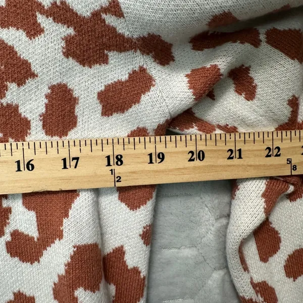 Daily Ritual Womens Medium Leopard Print Crewneck‎ Pullover Sweater Knit Top - Image 7