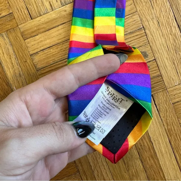 Pride Halloween Rainbow Tie One Size Costume Cosplay - Image 5