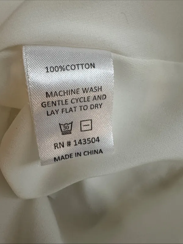 Marie Oliver Emilia White & Beige Floral Fit-and-Flare Dress Size Medium - Image 16
