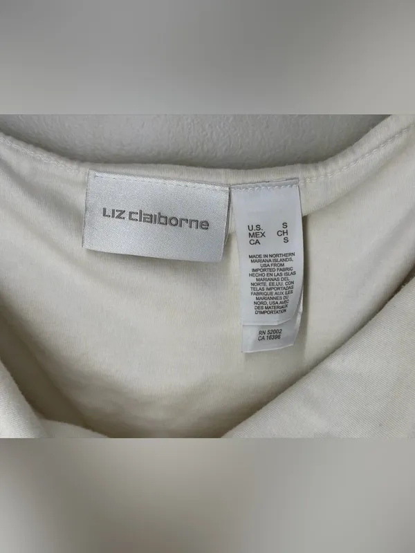 Liz Claiborne Y2K Tropical Halter Top Lime Green White Resort Coquette Vacation‎ - Image 11