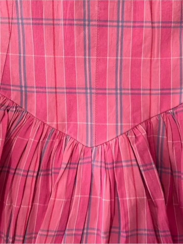Maeve X-Large Skirt Anthropologie Basque Waist Flirty Mini Pink Combo plaid NWT - Image 7