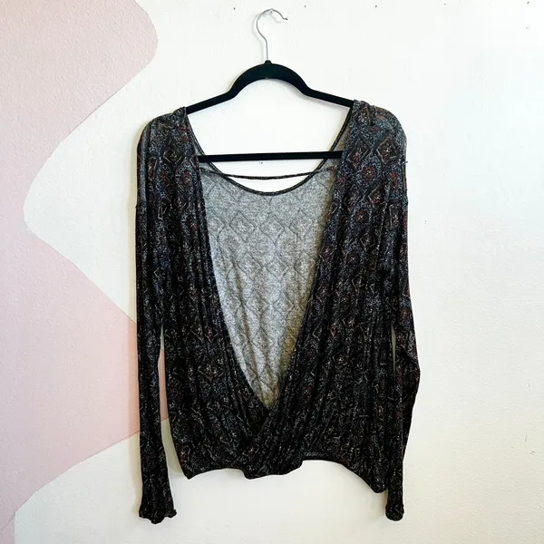 Free People Long Sleeve Top Boho‎ Bohemian Medium - Image 2