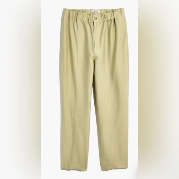 Madewell Tapered Huston Pull-On Crop Pants Sz‎ Medium Faded Seagrass - Image 3
