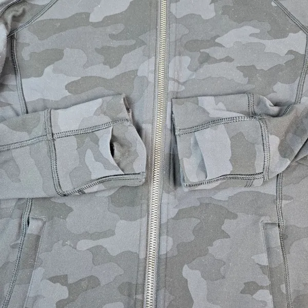 Lululemon Hooded Define Jacket Heritage 365 Camo Deep Coal Multi Size 10 - Image 8