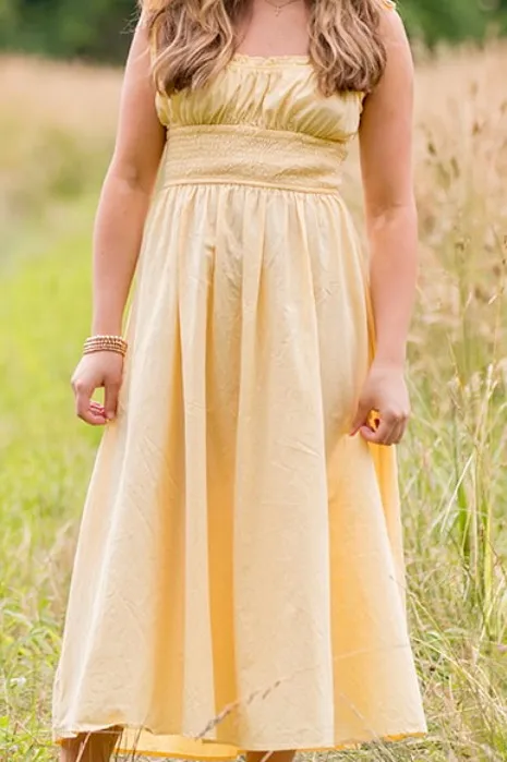 SheIn Yellow Flowy Dress - Image 3