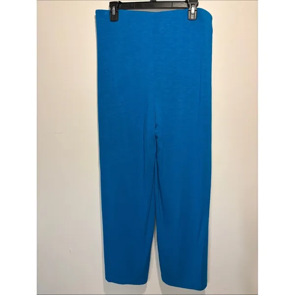 White House | Black Market Wide-Leg Crop Open Slit Leg Attached Tie Belt Palazzo Pants Size M-L - Image 3