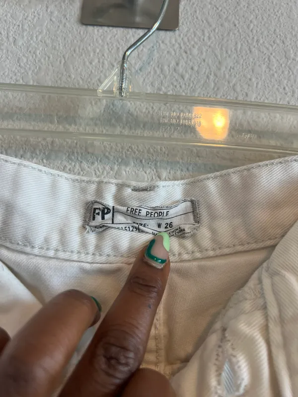 Free People white denim jeans short shorts - Image 2
