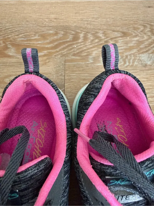 Skechers Flex Appeal Gray Pink Athleisure Sneakers, Size 8 - Image 10