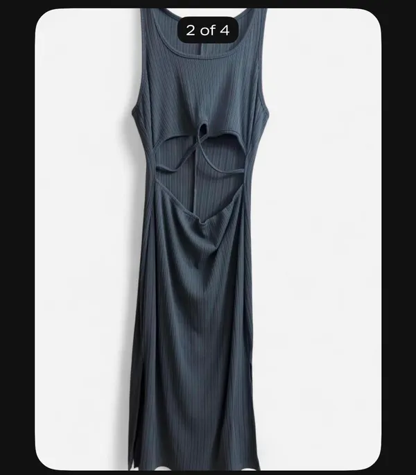 Blue slinky dress with cut out detail #summer#dress - Image 2