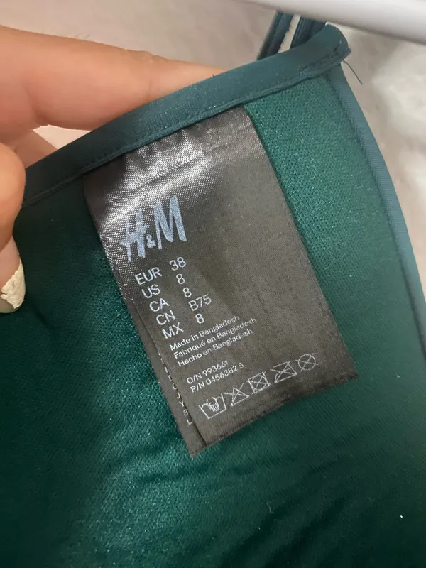 H&M green swim tie top - Image 2