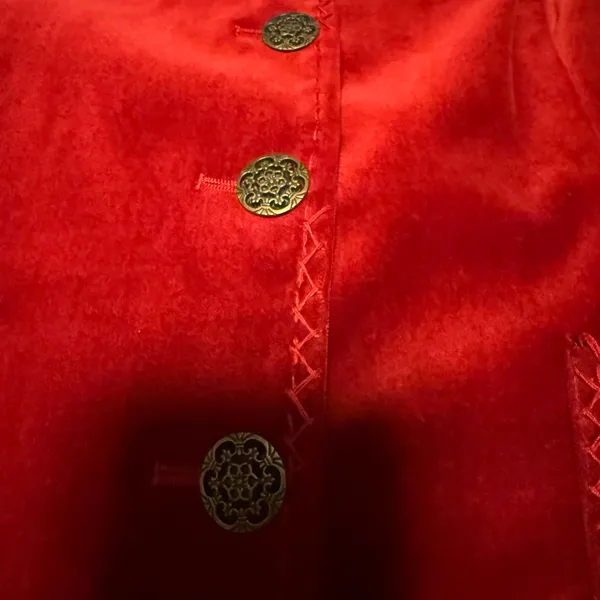 Women's red velvet blazer size M - Image 9