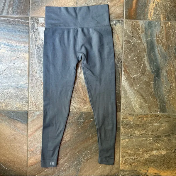 SET Active Sculptflex Seamless Leggings in Slate Women’s Size Medium - Image 6