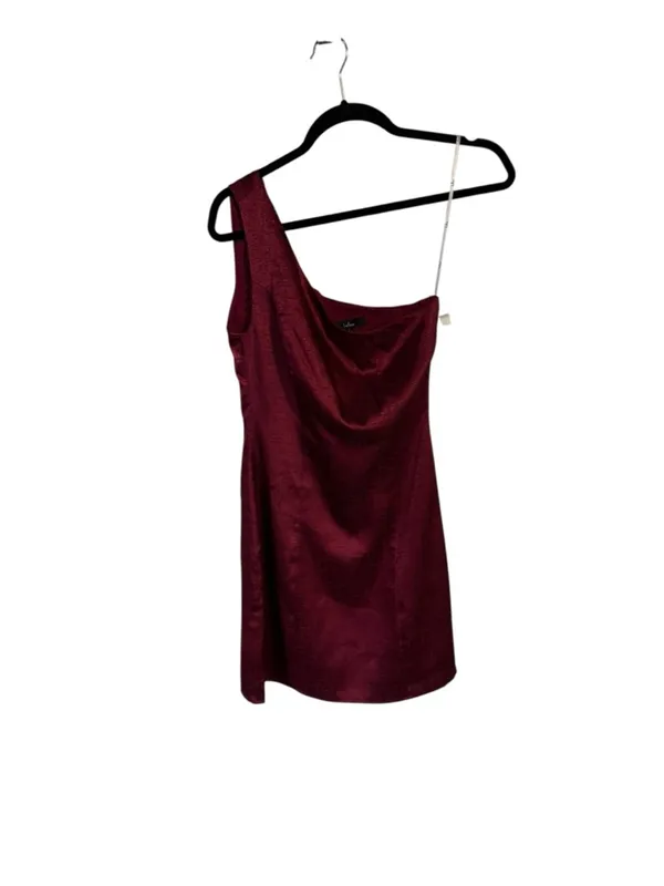 Lulus Dress‎ Lisette One Shoulder Mini Dress Burgundy Red Womens Size Small New - Image 5