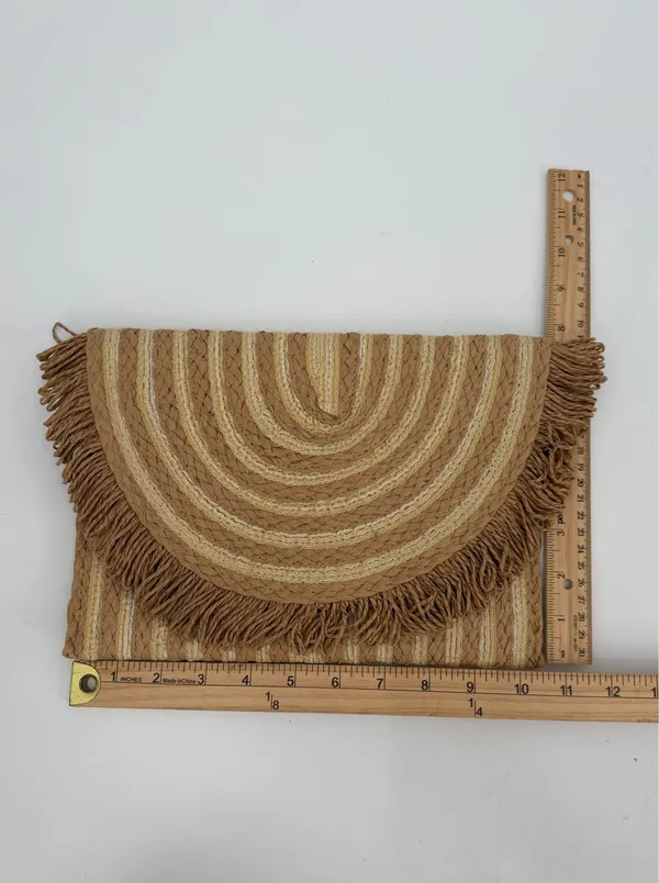 Straw Clutch Women’s Handbag Fringed Boho Vacation Envelope - Image 10