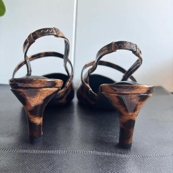 Leopard kitten Heels Brown Size 6 - Image 3