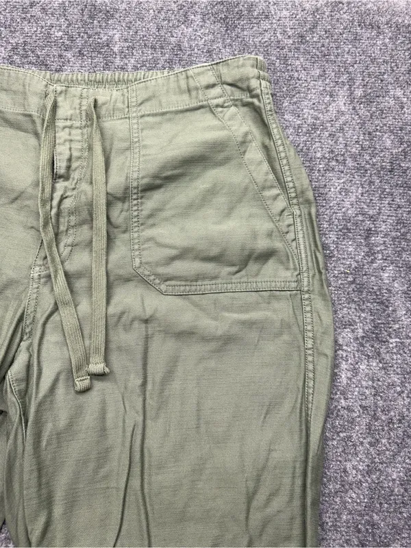 J.Crew women's Large  Olive green Drawstring Utility Pants - Image 2
