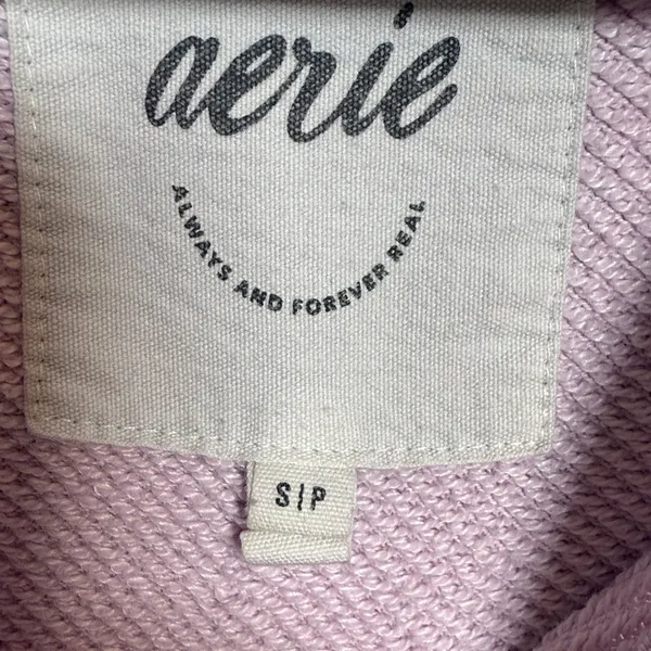 Aerie Long-sleeve Crew-neck Lavender Side Slit Oversized Sweatshirt W2260 Sz S - Image 3