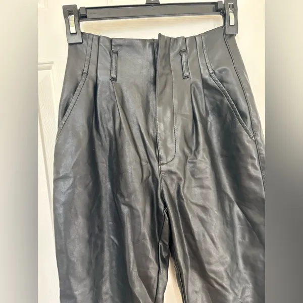 Abercrombie & fitch leather pants straight leg - Image 4