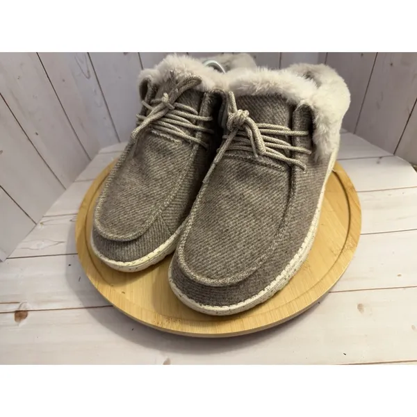 Hey Dude Britt Women's Faux Fur Lined Brown Ankle Booties Size Women's 8 - Image 2