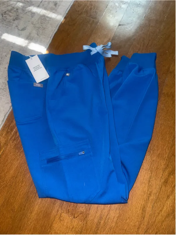FIGS Zamora High Waisted Jogger Scrub Pants Blue Size XS - Image 5