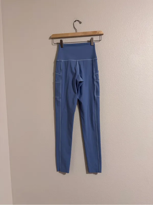Aerie High-Waist Periwinkle Leggings with Side Pockets - Image 3