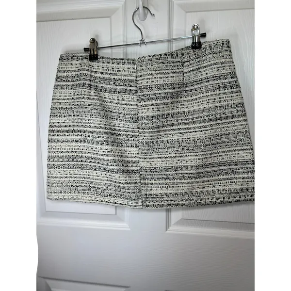 NWT‎ Altar'd State Boucle Tweed Mini Skirt White Gold Career Party Holiday XL - Image 5