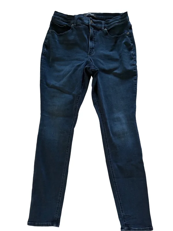 Express Denim Perfect Curves High Rise Jeans Size 12 Dark Wash - Image 2