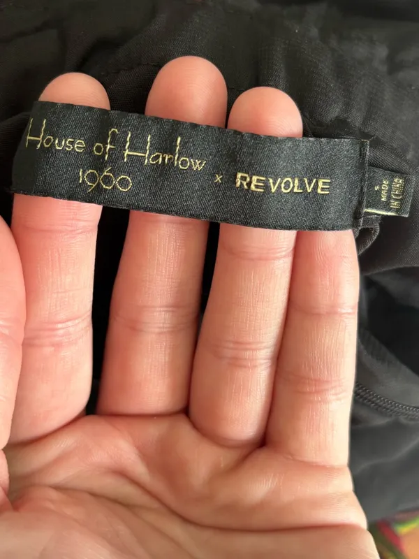 House of Harlow 1960 X Revolve Yelena Midi Dress Linen Multi Color Stripes Y2K - Image 11
