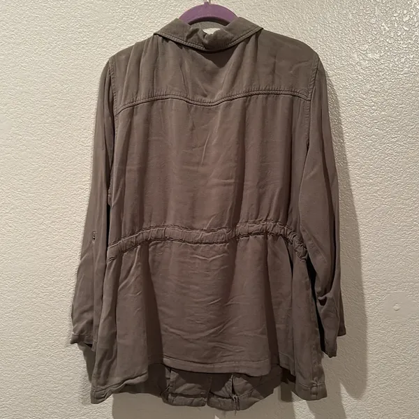 Apt 9 Green Army Style Shirt Jacket Sz XXL - Image 5