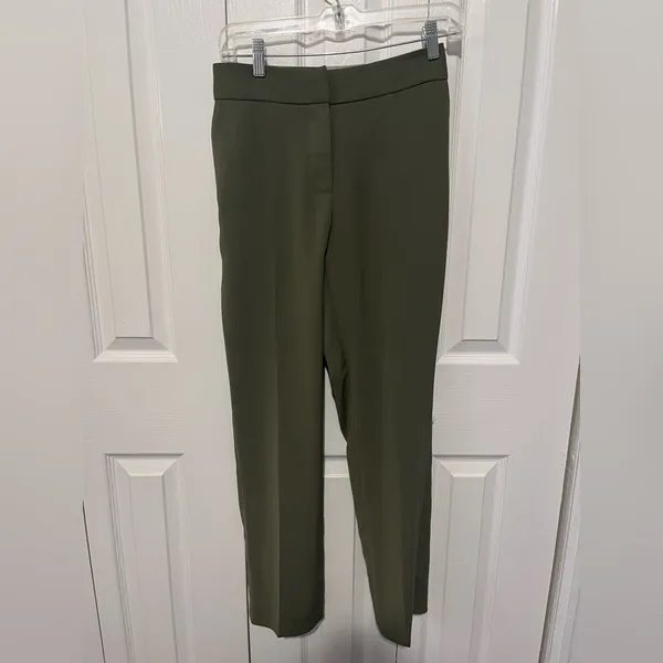 Quince Stretch Crepe Ankle Pants Olive Size 2 - Image 2
