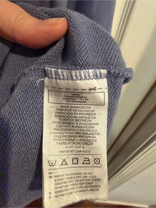 adidas Lavender Crewneck Cropped Hoodie - Image 10