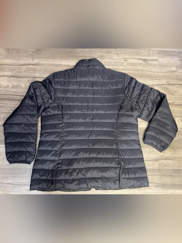 St. John’s Bay Women’s Black Quilted Lightweight Puffer Jacket Size XL - Image 3