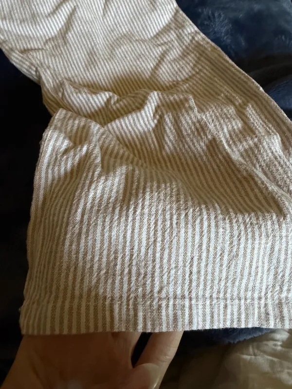 Love Tree Striped Pants Tan and White Size Medium - Image 4