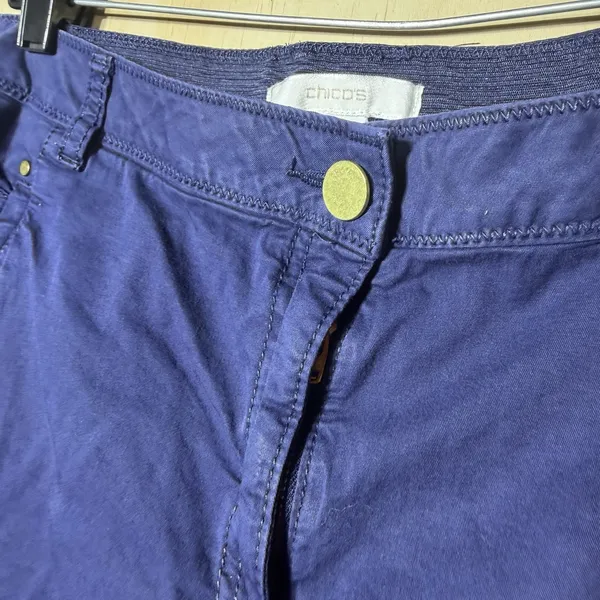 Chico's Women's Navy Utility Cargo Pants Size 25 Pull On‎ Stretch Casual Travel - Image 4