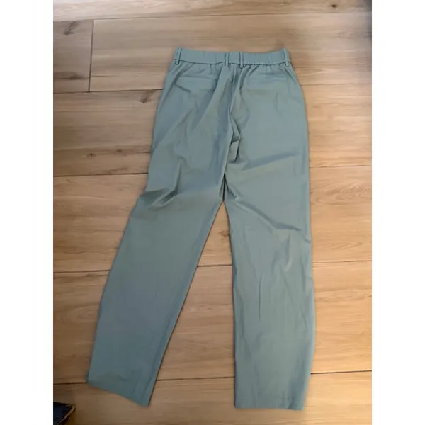 NEW Womens Tall Sage Green Wide Leg Elastic Waist Pants 32/34 - Image 2