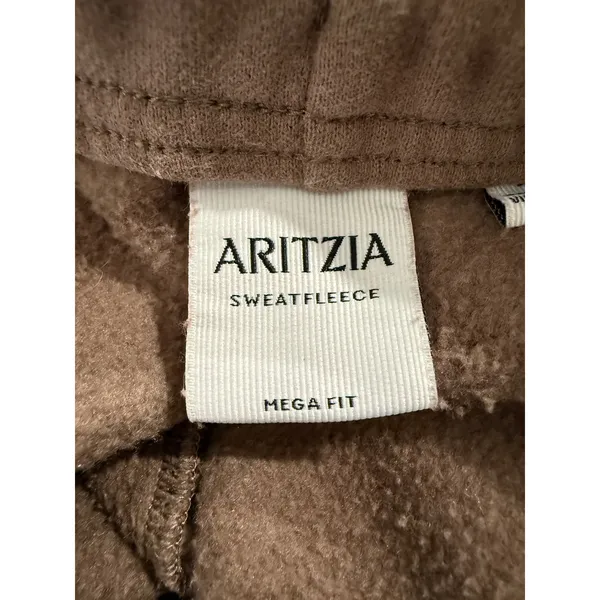 Aritzia Tna Sweatfleece Mega Fit Brown Wide Leg Sweatpants Womens Large 116292‎ - Image 5