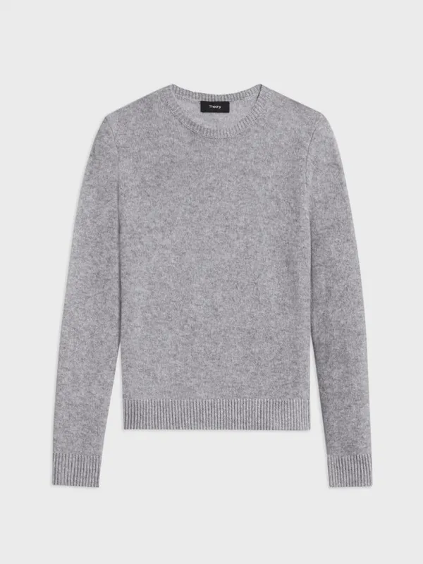 Theory Crewneck Sweater in Feather Cashmere - Image 2