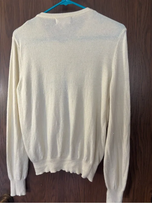 Bianco & Blu Lightweight Cashmere Silk Italian Cardigan - Image 2